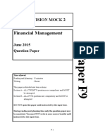 Financial Management: Acca Revision Mock 2