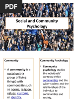 Social and Community Psychology