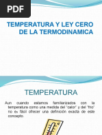 Temperatura y Ley Cero de La Termodinamica