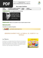La Fabula - El Cuento - La Novela