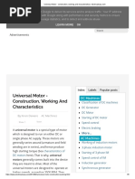 Universal Motor - Construction, Working and Characteristics