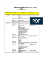 Rundown Acara Pelatihan Pekerti Dan Aa Untuk Dosen Upnvj 1 - 5 NOVEMBER 2020