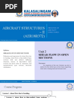 Aircraft Structures - Ii (AER18R372)