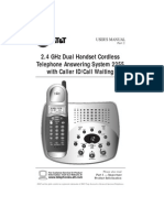 2.4 GHZ Dual Handset Cordless Telephone Answering System 2255 With Caller Id/Call Waiting