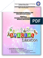 MODULE 3 Foundation of SPED and INCLUSIVE ED