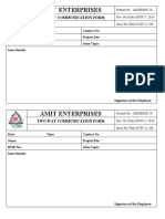 R-20 Two Way Communication Form