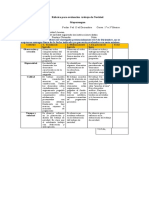 Rúbrica para Evaluación Trabajo de Navidad Mapuzungun 1 A 3 Basico