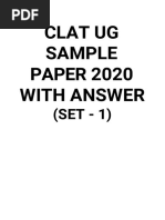 CLAT Sample Paper 2020 Set 1