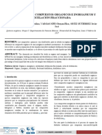 INFORME 1 DIFERENCIA ENTRE COMPUESTOS ORGANICOS E INORGANICOS Y DESTILACION FRACCIONADA 1 2 Autoguardado