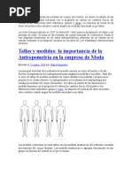 La Antropometría Estudia Las Medidas Del Cuerpo Del Hombre