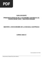 GuiaDocente - PRINCIPIOS BÁSICOS DE LA ECONOMÍA AUSTRIACA (II) - TEORÍA MONETARIA Y MACROECONOMÍA