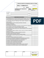 FT-SST-117 Formato Lista de Chequeo para Trabajos en Excavación