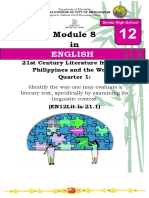 English: 21st Century Literature From The Philippines and The World-Quarter 1