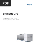 Criticool FC: Cooling Capacity 107kW 1571kW Free Cooling Capacity 119kW 1753kW