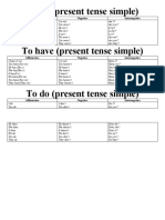 To Be (Present Tense Simple) : Affirmative Negative Interrogative