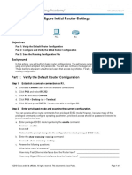 TP 0 - Configure Initial Router Settings