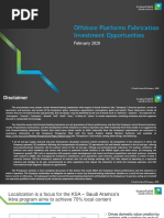 Offshore Platforms Fabrication Investment Opportunities: February 2020