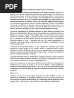 Tecnologías de Membranas en El Procesamiento de Alimentos