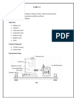 Mass Transfer Lab 1