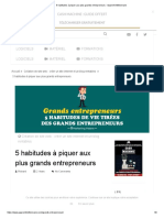 5 Habitudes À Piquer Aux Plus Grands Entrepreneurs - Apprenti Millionnaire PDF