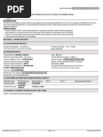 Icmr Specimen Referral Form For Covid-19 (Sars-Cov2) : (If Yes, Attach Prescription If No, Test Cannot Be Conducted)