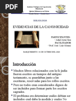 Evidencias de La Canonicidad de La Biblia