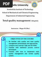 Wollo University: Total Quality Management