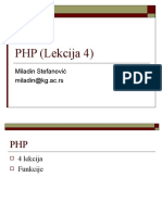 PHP (Lekcija 4) : Miladin Stefanović Miladin@kg - Ac.rs