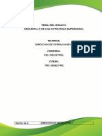 Desarrollo de Una Estrategia Empresarial