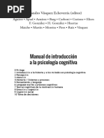 Manual de Introducción A La Psicología Cognitiva, Vásquez PDF