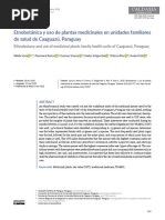 Etnobotánica y Uso de Plantas Medicinales en Unidades Familiares de Salud de Caaguazú, Paraguay