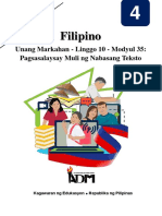 Fil4 - Q1 - Mod35 - Pagsasalaysay Muli NG Nabasang Kuwento - Version2