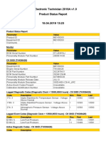 Cat Electronic Technician 2018A v1.0 Product Status Report