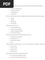 Mutliple Regression-Mcqs