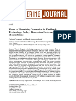 Waste To Electricity Generation in Thailand: Technology, Policy, Generation Cost, and Incentives of Investment