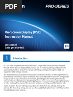 On-Screen Display (OSD) Instruction Manual: Welcome! Lets Get Started