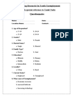 Unemployment Questionnaire