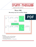 Winter 2001: Measuring Loop Gain and Phase Margin