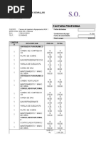 Plantilla de Factura Proforma Word Debitoor