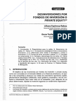 Desinversiones Por Fondos de Inversión o Private Equity