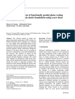 Free Vibration Analysis of Functionally Graded Plates Resting On Winkler-Pasternak Elastic Foundations Using A New Shear Deformation Theory