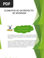 Elementos de Un Proyecto de Inversion