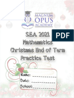 Magnum Opus Sea Mathematics Dec Eot Practice Test 2021