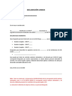 Declaración Jurada para Empresas Externas