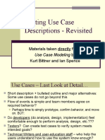 Writing Use Case Descriptions - Revisited: Materials Taken Directly From Kurt Bittner and Ian Spence