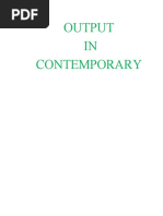 Output IN Contemporary