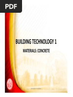 BUILDING TECHNOLOGY 1 - Concrete