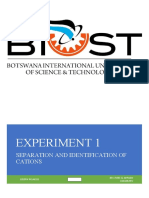 Experiment 1: Separation and Identification of Cations