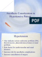 Anesthetic Consideration in Hypertensive Patient