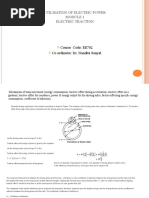 Utilisation of Electric Power Electric Traction: Course Code: EE702 Co Ordinator: Dr. Nandita Sanyal